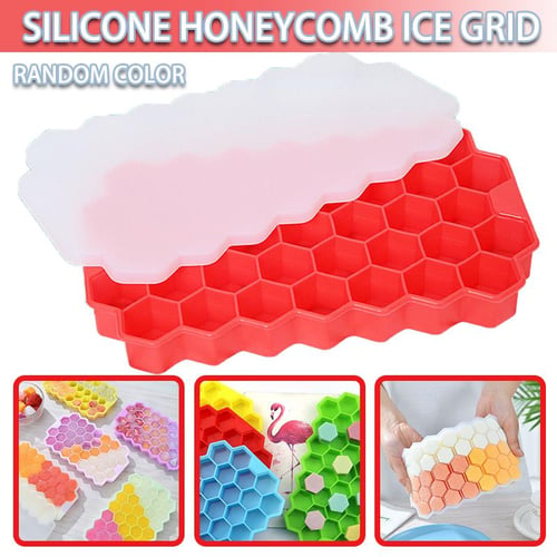 Cheap PDTO 54Pcs Silicone Ice Cube Tray with Lid and Bin 2 Trays Ice Cube  Molds for Freezer