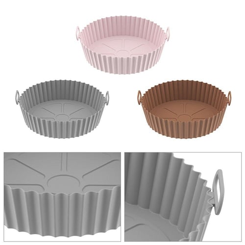 Silicone Pot for Airfryer Reusable Air Fryer Accessories Baking Basket  Pizza Plate Grill Pot Kitchen Cake Cooking Baking Tools
