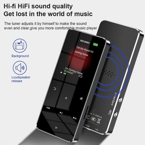 Wifi 64gb Bluetooth Mp4 Music Player Android Touch Screen 4.0 inch Hifi  Metal Mp4 Recorder Video Player Support TF Card Speaker Color: Black 4.0  inch, Memory Size: 16GB