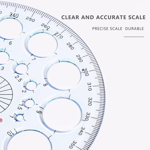 Circle Templates Measuring Geometry Ruler Plastic Geometric