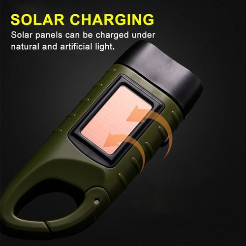 Portable LED Flashlight Hand Crank Dynamo Torch Lantern