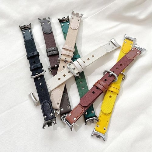 Strap for Xiaomi Mi Band 8 Bracelet Fashion Nylon Braided Leather