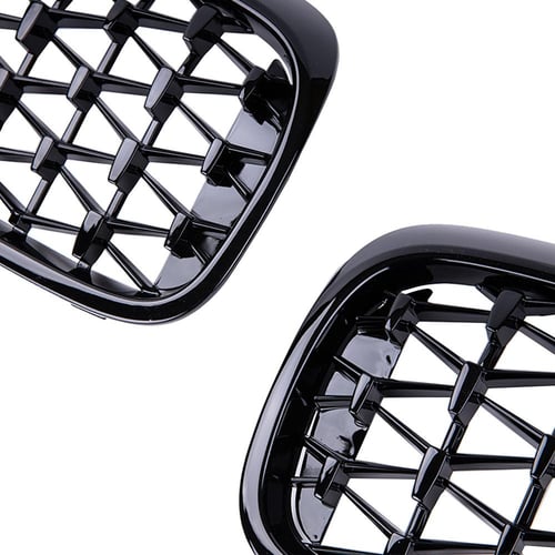 Gloss Black Diamond Front Kidney Grill for BMW E39 M5 540i 530i