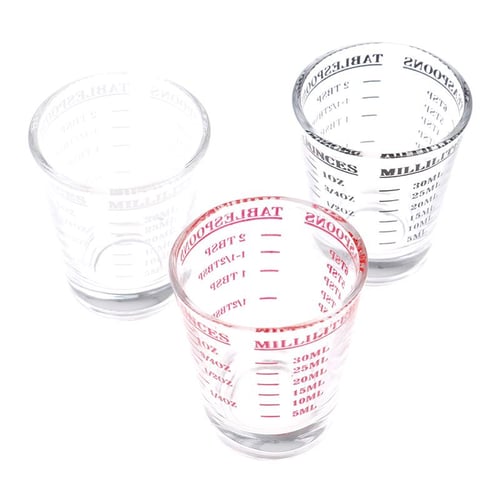 1PCS Clear Glass Liquid Measuring Cup With Large Handle - Large