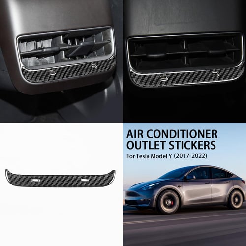 For Tesla Model 3 Y 2021 2022 Car Interior Rear Air Outlet Cover Back  Exhaust Vent Cover Tesla Model Y Accessories