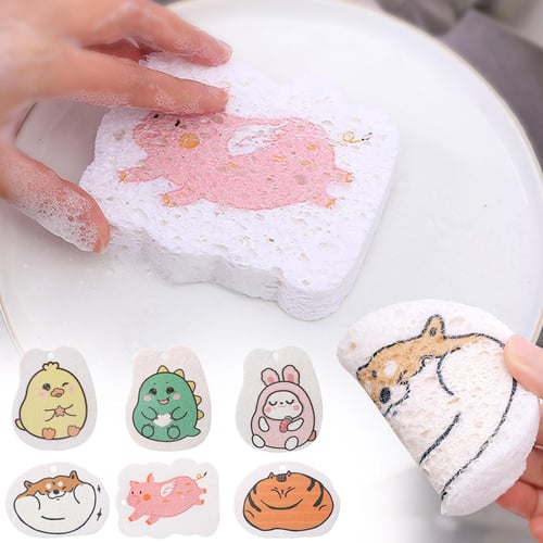 Kitchen Cleaning Magic Sponge Dishcloth Double Sided Scouring Pad