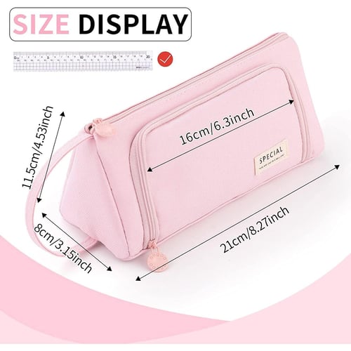 1pc Large Capacity Pencil Case, Minimalist Multi-layer Stationery Pouch