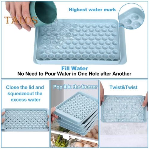 1pc Ice Cube Mold Small Pieces Large Capacity Press Ice Grid Ice Box  Household Ice Storage Box