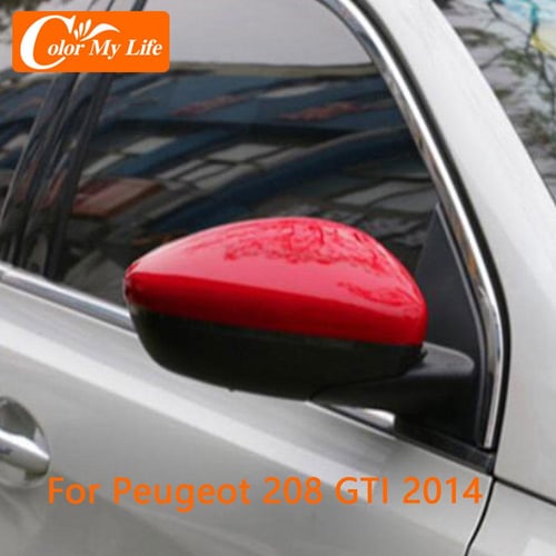2Pcs ABS Rearview Mirror Cover Protection Covers for Peugeot 208 GTI 2014  Rear View Mirror Cover Strips Sticker Color My - buy 2Pcs ABS Rearview Mirror  Cover Protection Covers for Peugeot 208