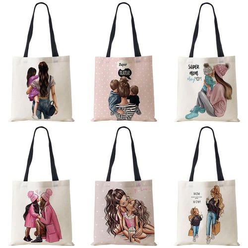 Women Canvas Tote Ladies Casual Shoulder Bag Reusable Shopping