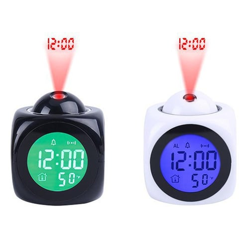 8001-EN Temperature Humidity Displaying Alarm Clock with Dual