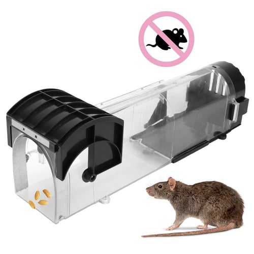 1/2PCS Smart Self-locking Mousetrap Safe Firm Transparent