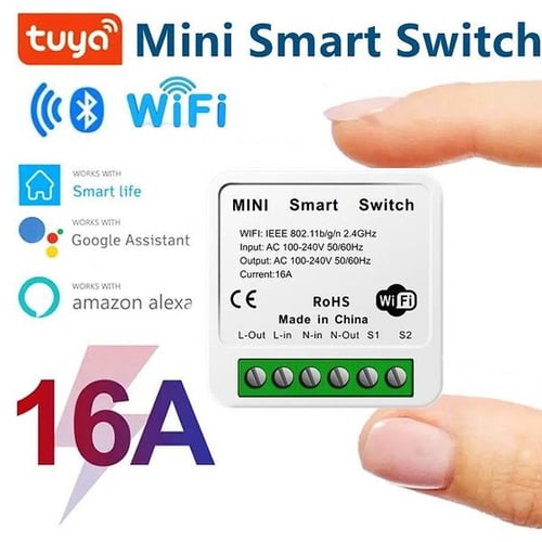 AUBESS Tuya Wifi Mini Smart Switch16A Supporte  Alexa Google Home  Yandex Alice