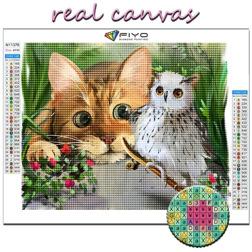 5D Diamond Painting Animal Cat Ornament Cross Stitch Embroidery