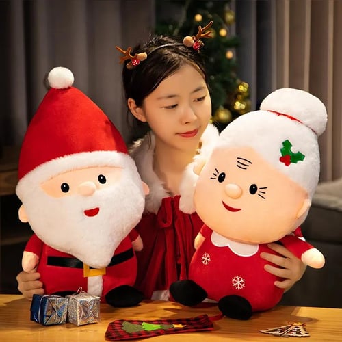 Santa Claus Elk Cute Plush Toys Stuffed Animal Soft Dolls Kids Christmas  Birthday Gifts