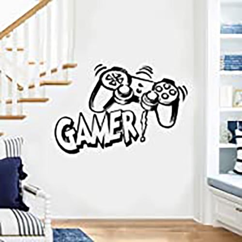 Vinyl Wall Decal Playroom Computer Zone Gaming Joystick Stickers