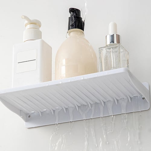 1pc,Bathroom storage rack Household perforation-free bathroom wall hanging  drain toiletries storage rack Cosmetics storage box