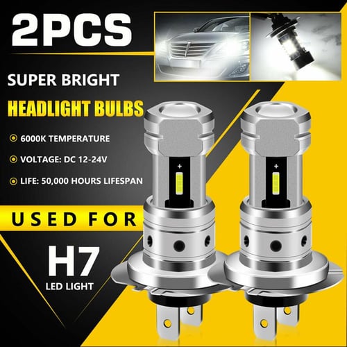 2pcs H1 6000K Super Bright White 6000LM DRL LED Headlight Bulb Kit