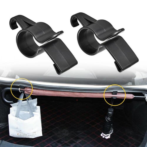 2pcs Car Rear Trunk Organizer Bracket Umbrella Holder Clip Storage Hanging  Hook