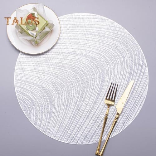 Transparent Dinner Table Placemat Heat Resistant Easy to Clean  Scratch-resistant Reusable Protective Placemats