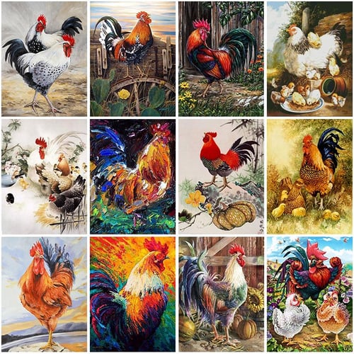 rooster diamond painting