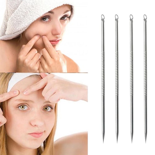 5 pc Silver Blackhead Pimple Comdeone Extractor Set