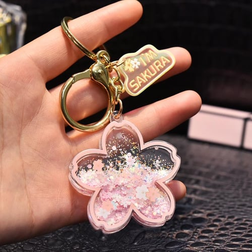 Cartoon Fashion Cherry Keychain Creative Fruit Key Chain Cute Girl Key Ring  Chains Car Bag Pendent Charm For Gift