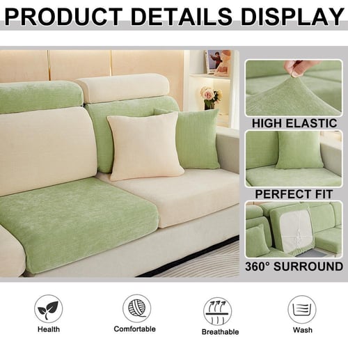 Thick Jacquard Leaf Pattern Sofa Cushion Seat Cover in 2023