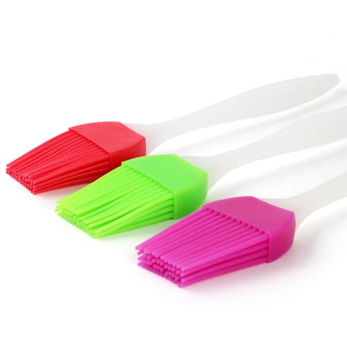 Brush for Baking, Silicone Bakeware Bread Pastry Oil BBQ Basting  Brush-Cooking DIY Tool - Green