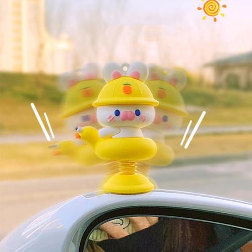 Cheap Car Dashboard Decorations Shaking Cartoon Animal Flower Ornament Car  Accessoriea Home Office Desk Decoration with Spring