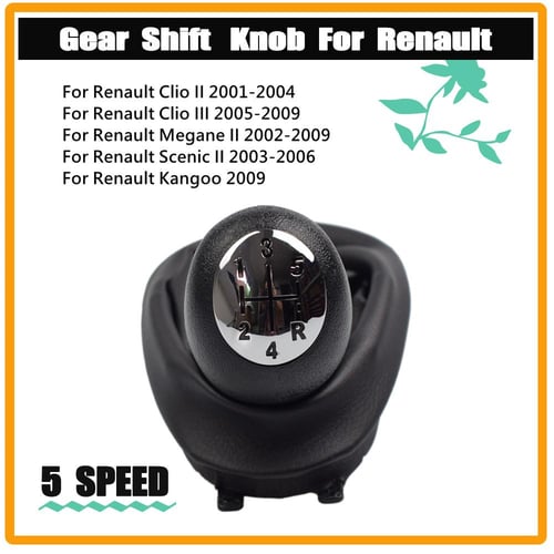 17mm For RENAULT CLIO MK3 3 III SCENIC MK2 5 Speed Gear Shift Knob Stick  Head