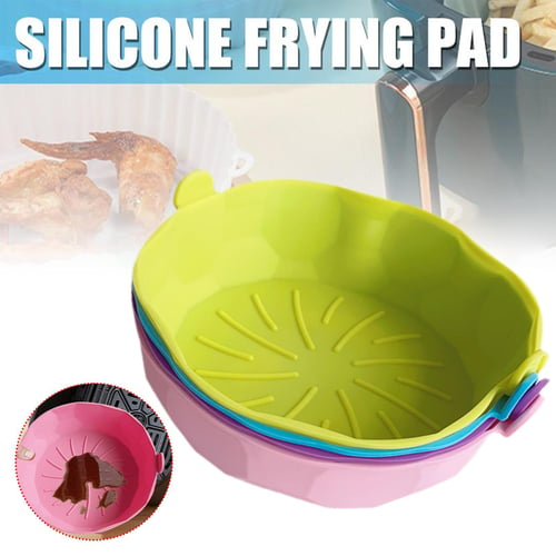 For Air Fryer Baking Basket Soft Tray Accessories Cooking Reusable Silicone  Pot