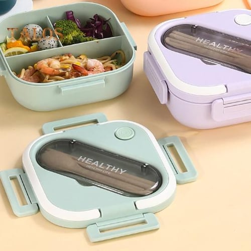 1 Set Lunch Box Container with Fixing Strap Organization Food