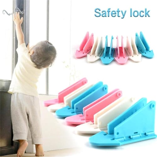 2 Fridge Locks For Kids, Door Lock Fridge Cabinet Window Lock With 4 Keys,  Strong Adhesive Lock Restrictor Cable Door For Baby Sliding Door Drawers (b