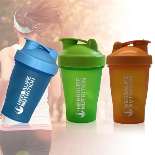 Portable 6 Colors 400ml Herbalife Bottle Protein Powder Shaker Cup Sports  Cup Water Bottle