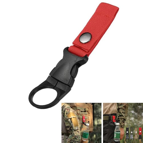 Tactical Military Hanging Strap Buckle Clip Water Bottle Hook Holder Belt  Tool