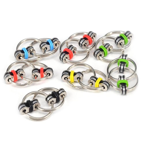 Keychain Spinner Anxiety Stress Relief Metal Fidget Toys Spinning KeyRing  Antistress Finger Key Ring Relieve Boredom Party Gift