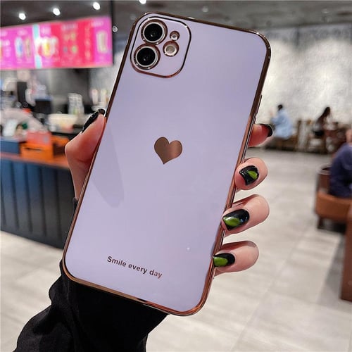 Cheap Luxury Electroplate Plush Love Heart Wrist Bracelet Phone Case For iPhone  14 Pro Max 11 12 13 Pro Max X XS XR 7 8 Plus Soft Back Cover