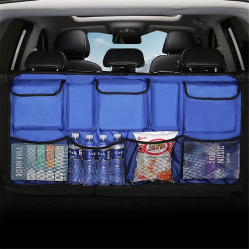 Car Boot Organiser with Multi-Pocket Cargo Net Storage Cover