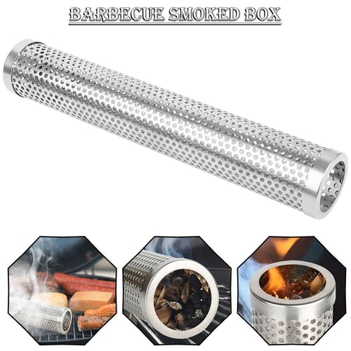 BBQ Grill Smoker Box Tube Pipe Densed Ventilation Hole Multi