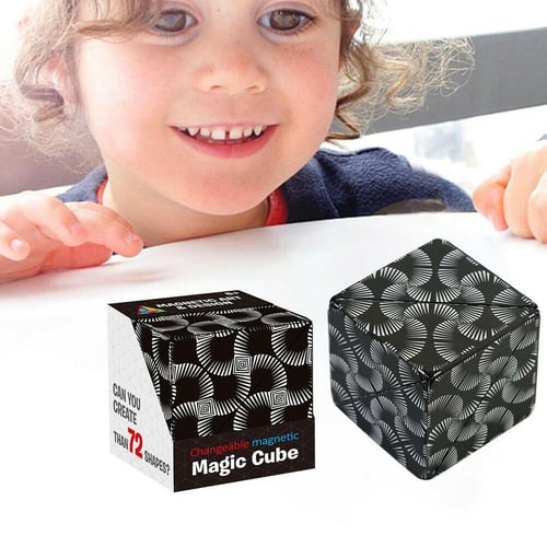 Amazing Transforming Cubes. Review of Changeable Magnetic Variety