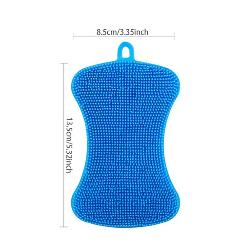 Silicone Sponge Dish Sponges, Multipurpose Better Scrubber Dish Washing  Smart Kitchen Gadgets Brush Accessories, Kitchen Sponge Double Sided  Cleaning