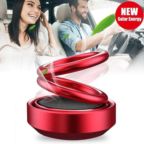 Solar Car Air Freshener Long Lasting Rotating Car Aromatherapy Car  Essential Oils Diffusers Aluminum Alloy Interior Accessories