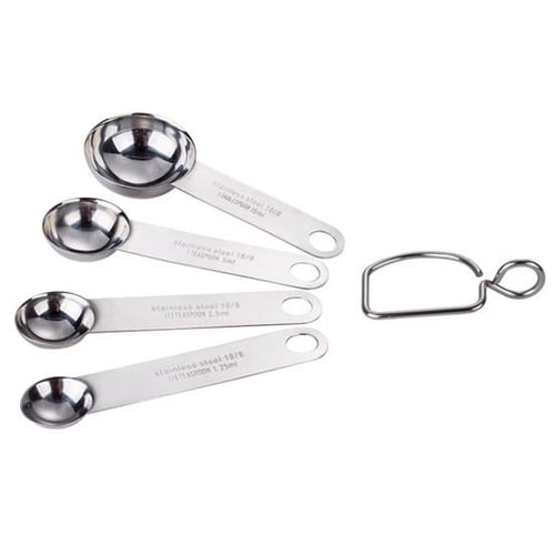 10pcs Black Circular & Square Scale Plastic Measuring Spoons & Seasoning  Spoons Set For Powder & Spice