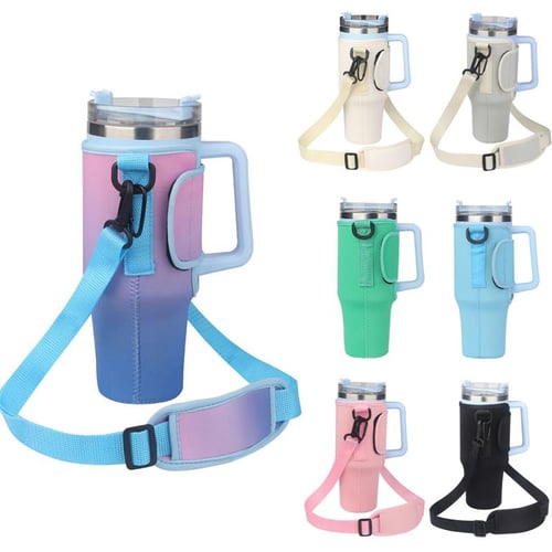 Water Bottle Holder Buckle Hook Holder Clip for 2 Sizes of Bottles.  Aluminum Carabiner for Camping Hiking Traveling Sport Backpack