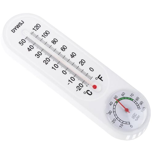 Mini Round Wall Hanging Analog Thermometer Hygrometer Temperature