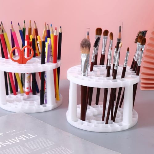 New Portable 49 Holes Paint Brush Pen Holder Watercolor Paint Brush Holder  Stand Painting Supplies For