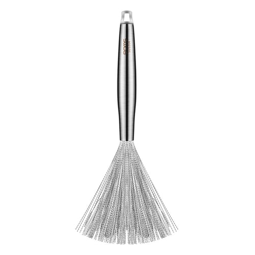 1pc Stainless Steel Scrubber, Steel Wool Scrubber , Long Handle Pot  Scrubbers, Cookware Scrubber Brush for Kitchen Pots Skillets Pans,  Efficient Dish Cleaning