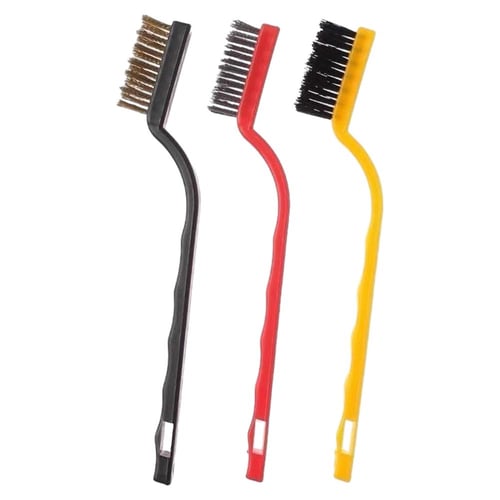 Multifunctional Mini Brush Set Of Three Kitchen Brushes For Gas Hoods  Grease And Stain Removal Cooktop Cleaning Tools Steel Wire Small