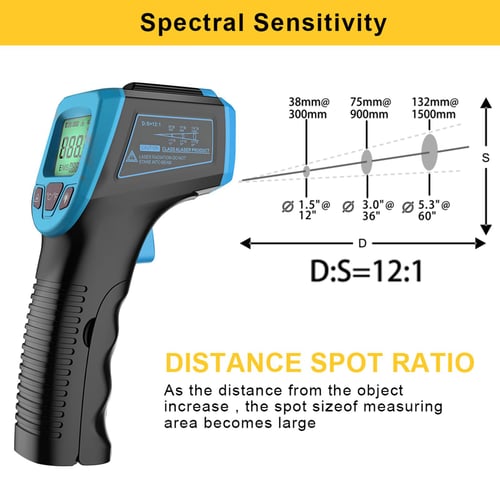 Digital Infrared Thermometer Gun Non Contact Handheld Temperature Measuring  ‑50° to 750°C